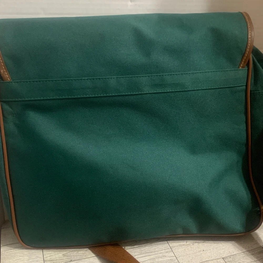 Vintage Polo Ralph Lauren Green Messenger / Computer Bag